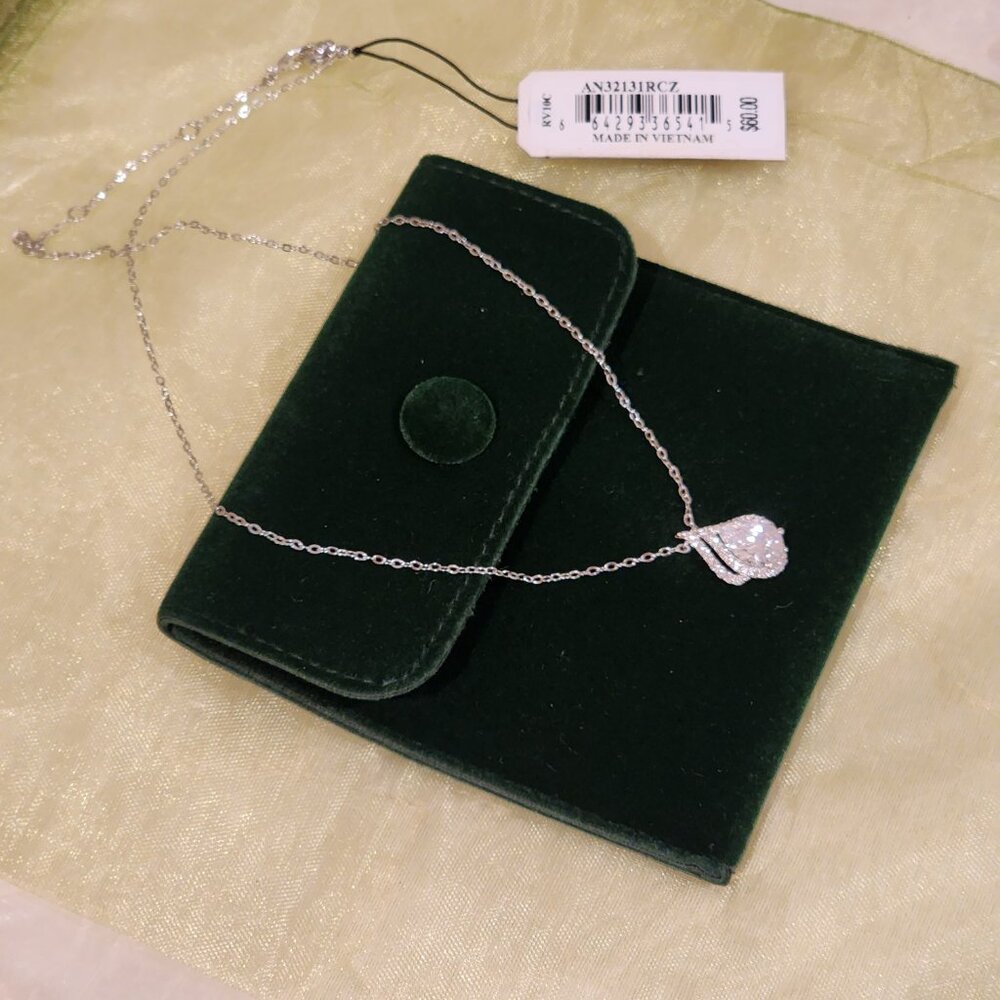 Brand New!! NADRI| Double Gum drop Pendant|Cubic Zirconia|Crystal Necklace - Picture 6 of 9